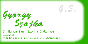 gyorgy szojka business card